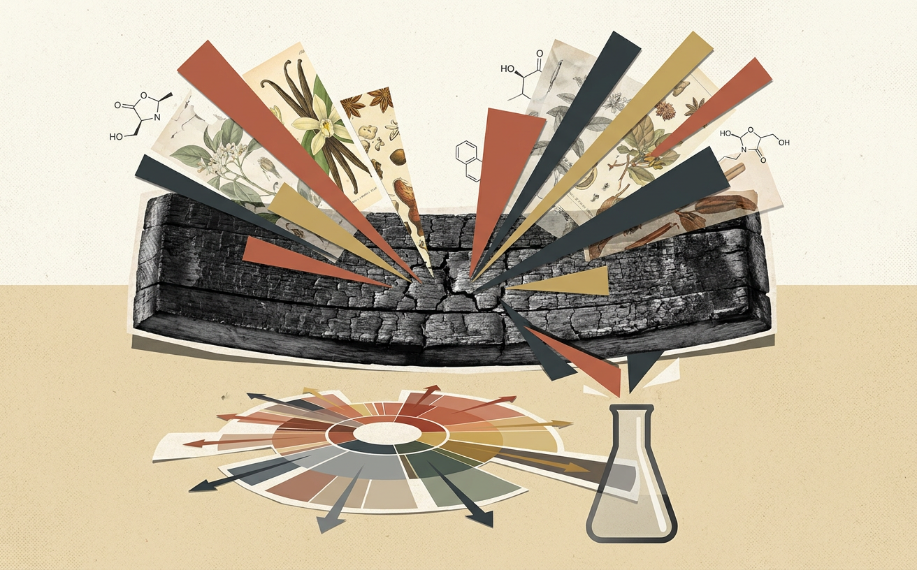 Composición editorial inspirada en Descubre los sabores de la barrica