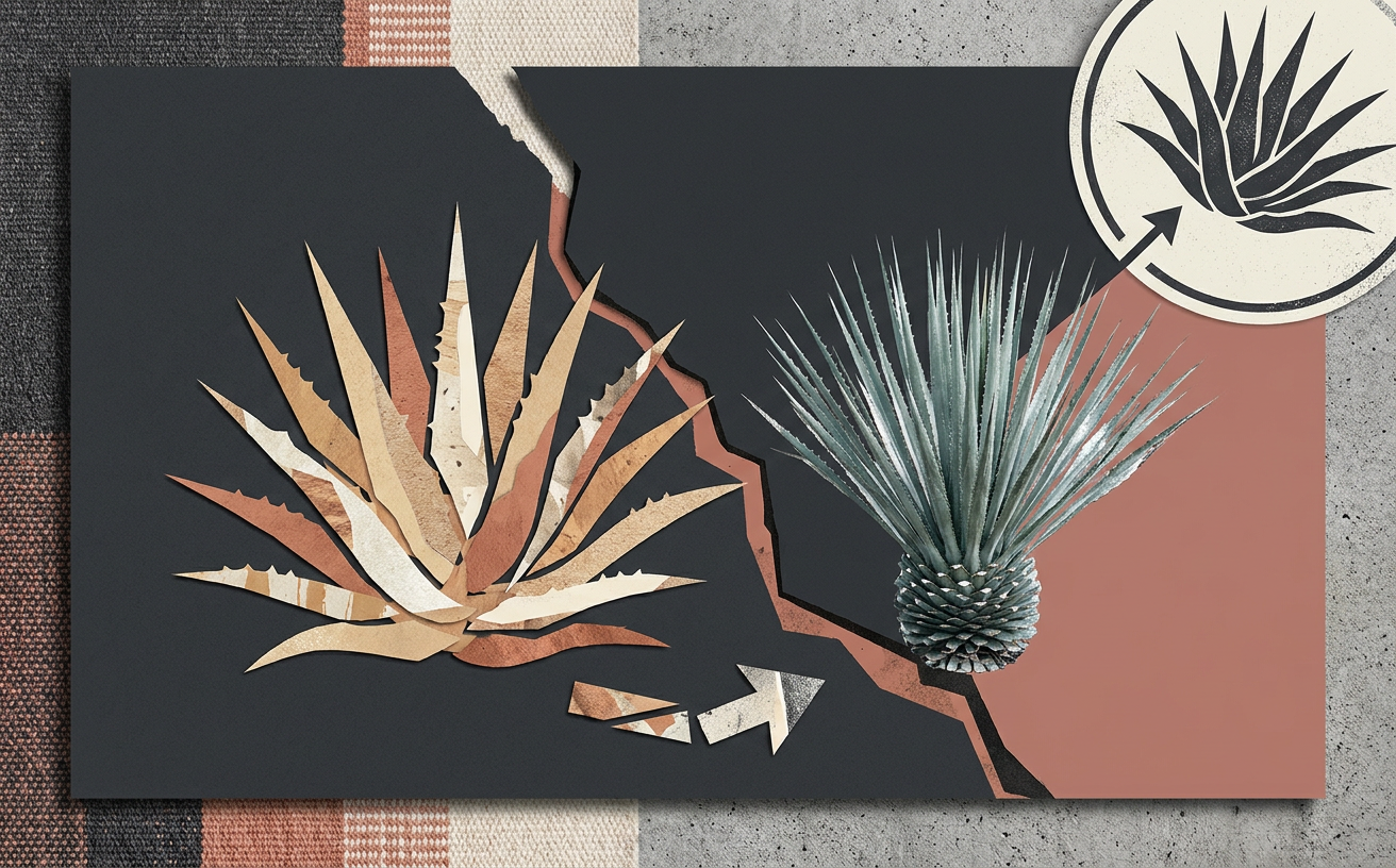 Planta de Dasylirion utilizada para elaborar sotol en México