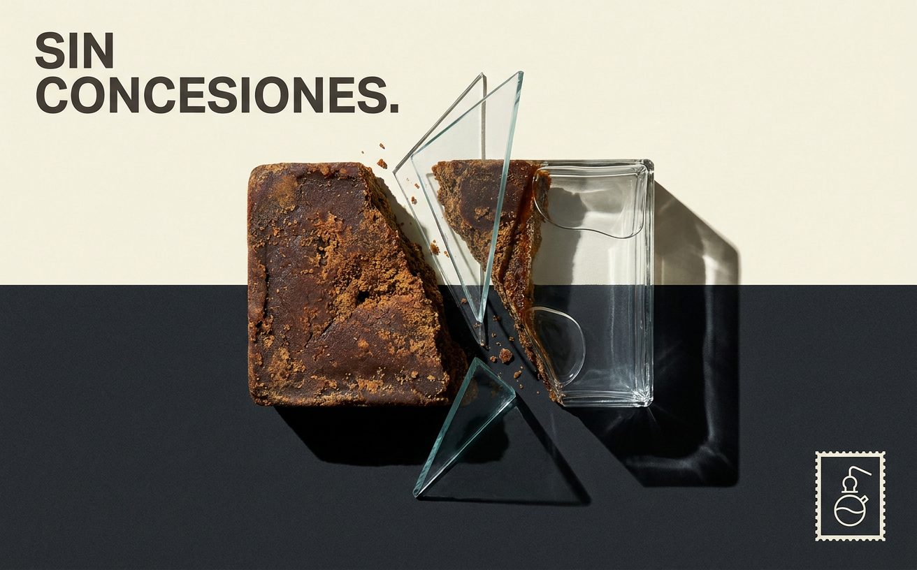Composición editorial inspirada en Kokuto Shochu